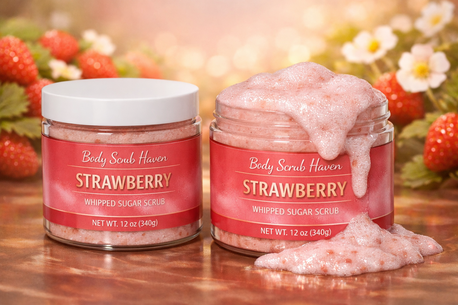 Strawberry Foaming Sugar Body Scrub